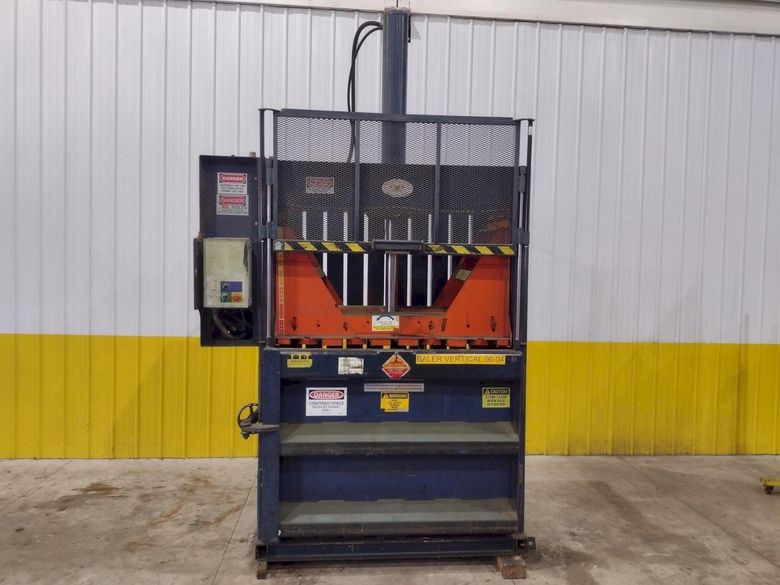 60" X 30" JV MANUFACTURING MODEL #VB60-B HYDRAULIC DOWNSTROKE VERTICAL CARDBOARD BALER: STOCK #2