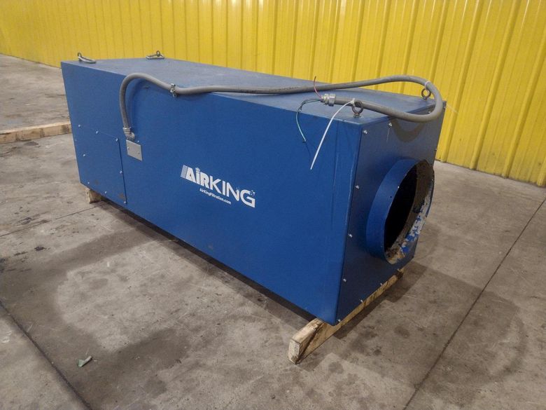 2500 CFM AIR KING MODEL #M-25DHE AIR FILTRATION UNIT W/ STAND: STOCK #23529
