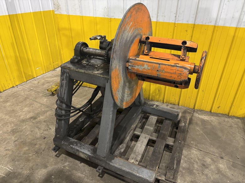 18" HYDRAULIC MOTORIZED COIL REEL UNCOILER: STOCK #23247