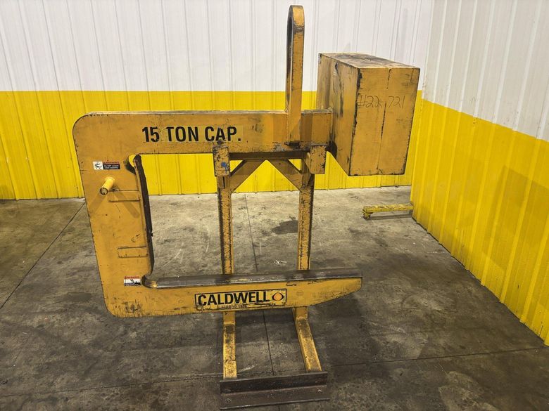 15 TON X 60" CALDWELL MODEL 82RCS-15-60 C HOOK COIL LIFTER & PARKING STAND: STOCK #22721