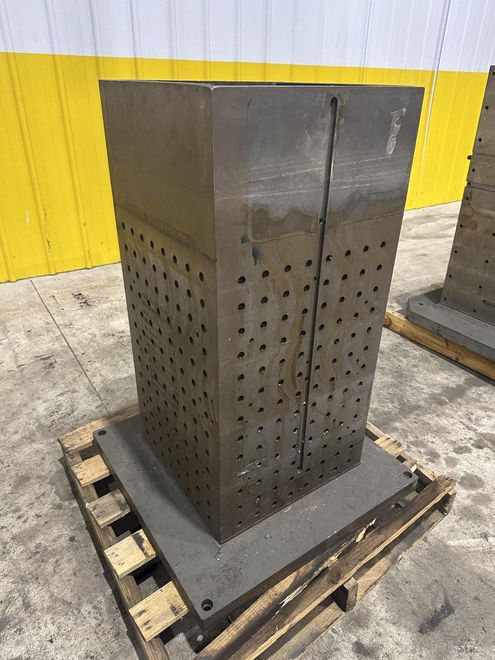 18" X 18" X 39 1/2" HIGH STEEL SET UP WORK HOLDING TOMBSTONE: STOCK #22224