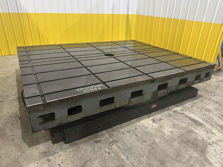 96" X 120" GIDDINGS & LEWIS T SLOT POWERED AIR LIFT ROTARY TABLE: STOCK #22066