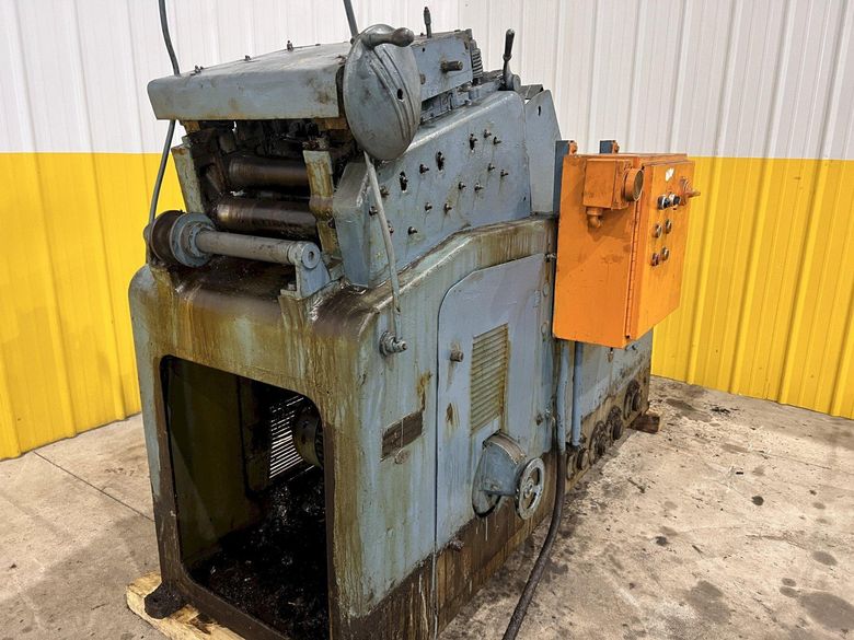 12" X .125" X 4,000 LB LITTELL COIL CRADLE WITH POWERED STRAIGTENER: STOCK #21708