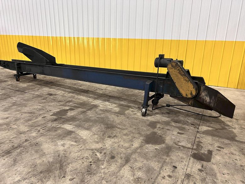 16' LONG X 12" WIDE METAL BELT PARTS TRANSFER CONVEYOR: STOCK #21668