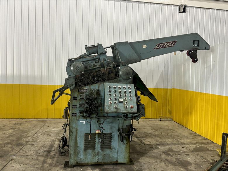 36” X .050” (12” X .080”) LITTELL HEAVY DUTY STRAIGHTENER WITH PEELER AND HOLD DOWN ARM: STOCK #