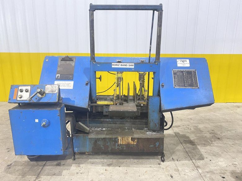 15" X 17" WF WELLS MODEL #F-15 TWIN POST HORIZONTAL BANDSAW: STOCK #21090