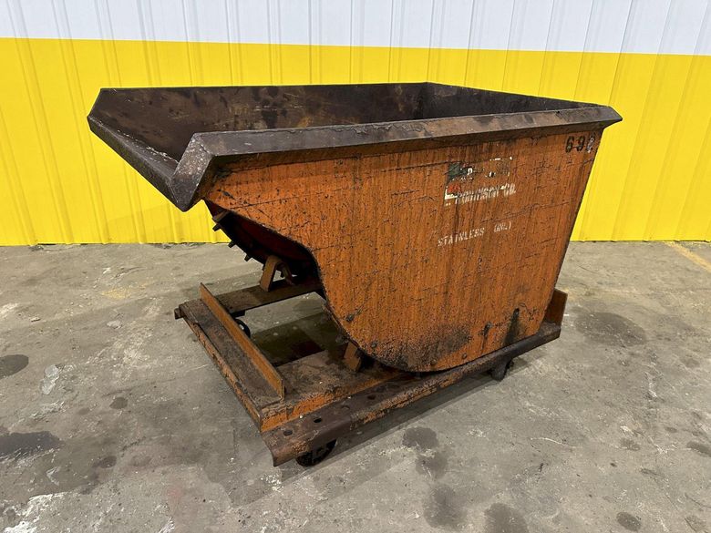 60" X 36" X 36" ROURA PORTABLE DUMP HOPPER ON CASTERS: STOCK 20070