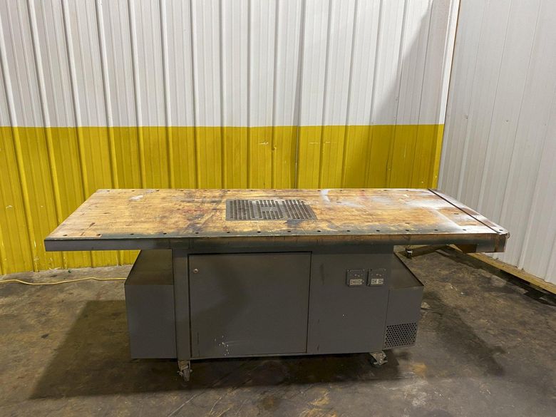 6' X 3' WOODWORK DOWNDRAFT INDUSTRIAL WORK BENCH: STOCK #18944