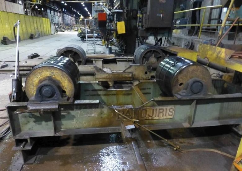 120 TON PANDJIRIS RANSOME MODEL #PR-240 WELDING TANK TURNING ROLLS, 60 TON DRIVE & 60 TON IDLER:
