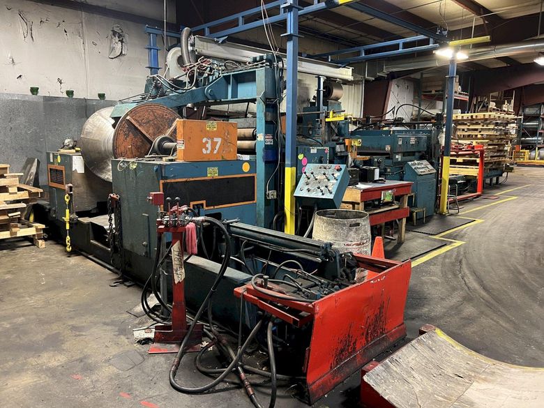 72" X .135" RBI (RED BUD INDUSTRIES) MODEL #SM6-72 AUTOMATIC CUT-TO-LENGTH (CTL) BLANKING LINE:
