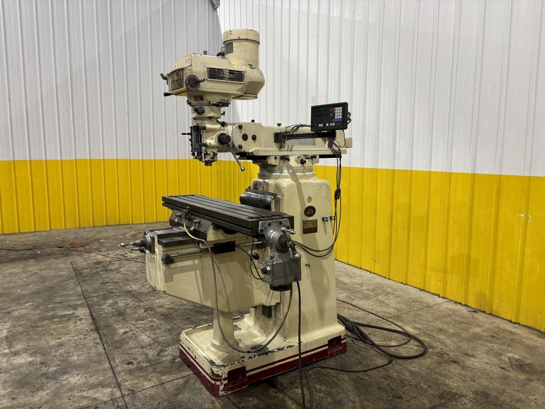 3 HP ACER MODEL #3VK3-HP RAM TYPE VERTICAL MILL WITH DIGITAL READ OUTS: STOCK #23061