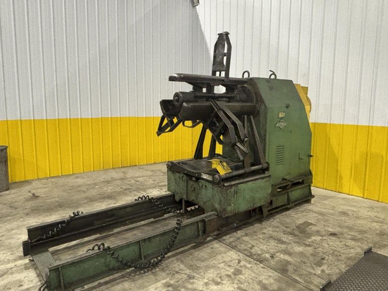 20,000 LBS X 36" LITTELL MOTORIZED COIL REEL UNCOILER & COIL CAR: STOCK #22519
