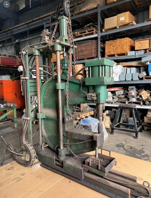 100 TON X 24" WHITNEY MODEL #791 HYDRAULIC WEB PUNCH: STOCK #17315