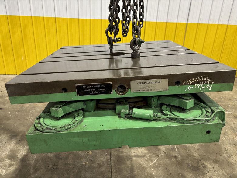 36" X 48" GIDDINGS & LEWIS AIR LIFT ROTARY TABLE: STOCK #23587