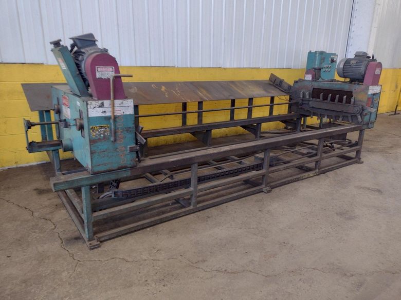 3" x 12' BUCKEYE MFG MODEL #56-98326 TUBE & PIPE ROTARY BRUSH DEBURRING MACHINE: STOCK #16173
