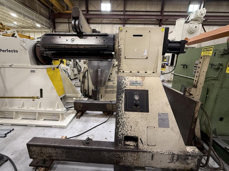 24,000 lbs. x 32" Width Minster Coil Reel and Minster Powered Straightener,  Model#MRH20-38S & M