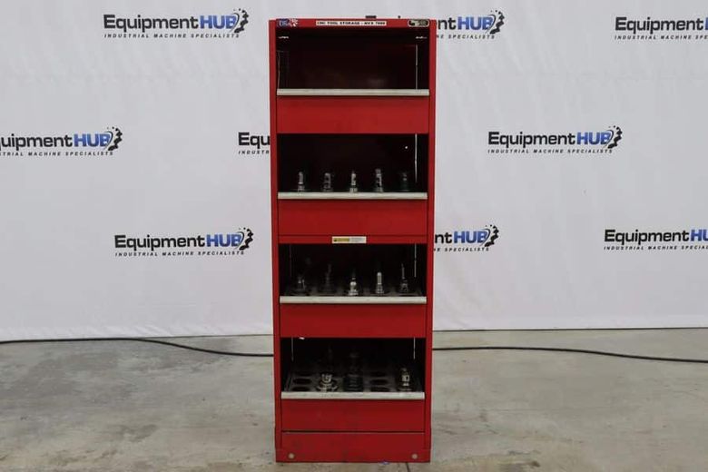 (49) Assorted CAT 50 Tool Holders in Stor-Loc Cabinet