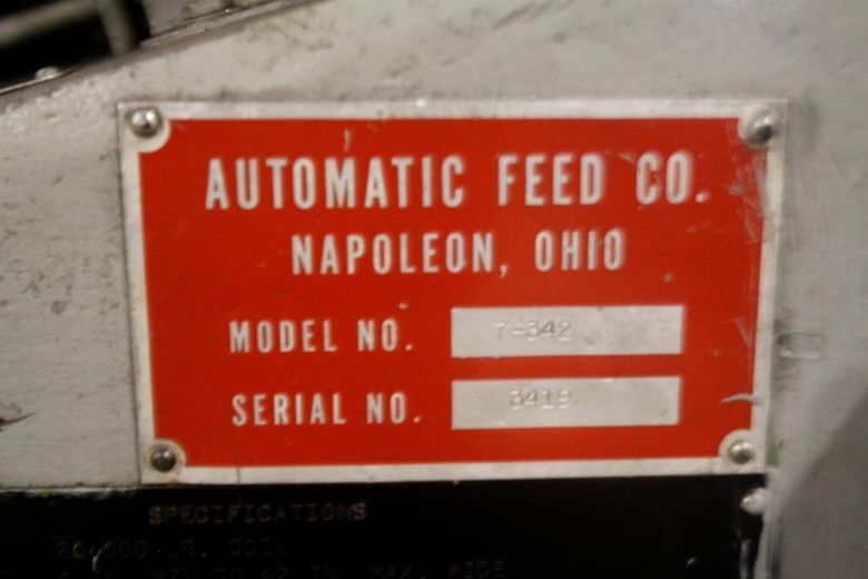 20000# X 42' X .060' AUTOMATIC FEED COIL REEL, CAR, & STRAIGHTENER: #64