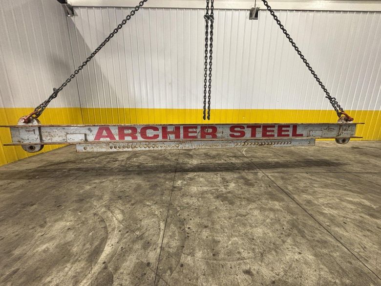 25 TON X 22’ LONG ARCHER STEEL SPREADER BAR / LIFTING BEAM: STOCK #22977