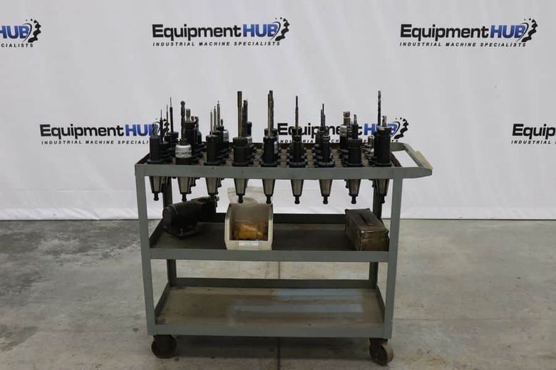 (36) Assorted CAT 50 Tool Holders in Cart