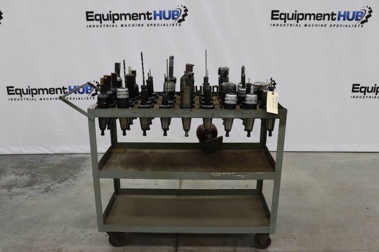 (36) Assorted CAT 50 Tool Holders in Cart