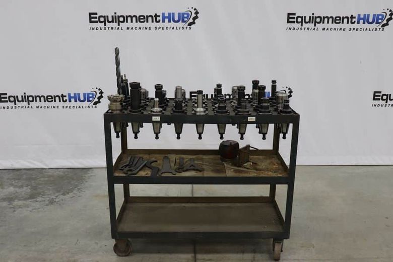 (36) Assorted CAT 50 Tool Holders in Cart