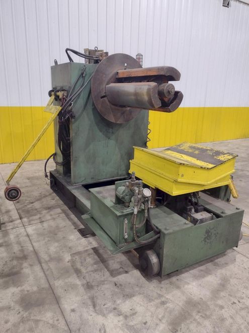 6,000 LBS AMERICAN MODEL #1000 MOTORIZED COIL REEL UNCOILER & COIL CAR: STOCK #21322