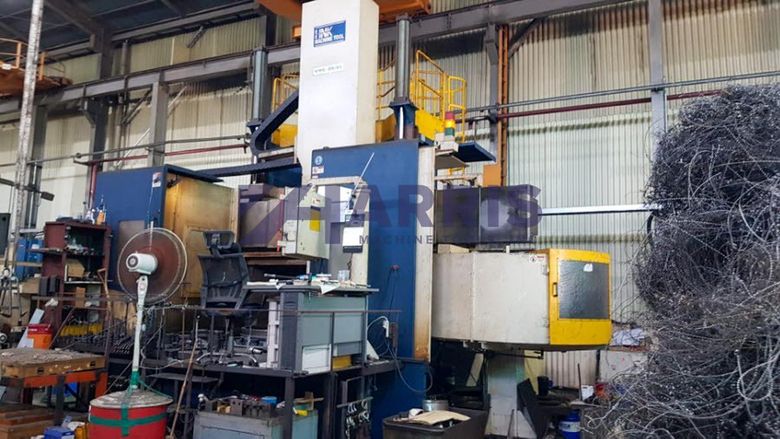 78" HNK HIGH COLUMN CNC VERTICAL BORING MILL WITH 78" TURNING HEIGHT, LIVE MILLING, FANUC 32i, 2