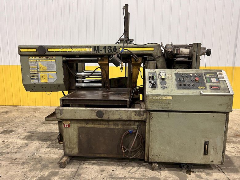 16" x 16" HYD-MECH MODEL #M-16A FULLY AUTOMATIC HORIZONTAL BANDSAW: STOCK #22219