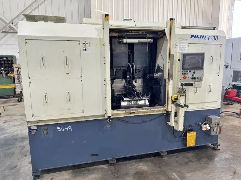 FUJI MODEL CE-30 CNC DOUBLE END FACING & CENTERING MACHINE