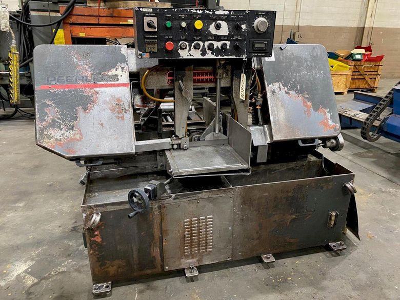 USED PEERLESS 10" X 14" FULLY AUTOMATIC HORIZONTAL BANDSAW MODEL HB-1014A, Stock# 10956