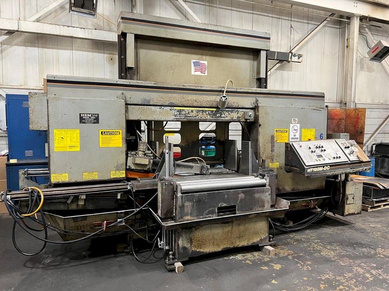 USED HEM 25" X 40" DUAL COLUMN HORIZONTAL BANDSAW MODEL WF190M-DC Stock# 10990, Year: 1999