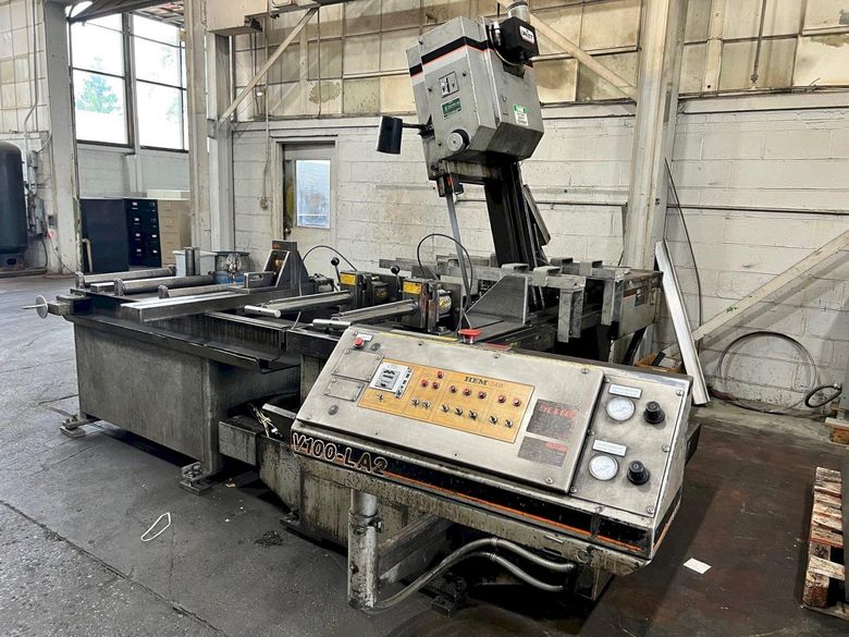 USED HEM 18" X 20" MODEL V100LA-2 AUTOMATIC TILT FRAME BANDSAW, Stock# 11046, Year: 1998