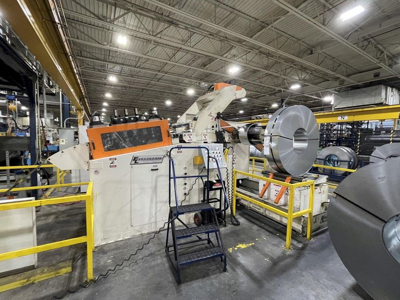 40,000 lbs. x 36" Feed Lease High Strength Steel Coil Feed Line, Year 2015