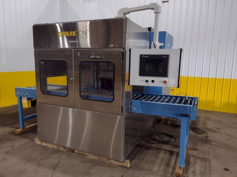 EXTRUDE HONE / SURFTRAN MODEL #STR-1 HIGH PRESSURE WASHER & DEBURRING SYSTEM W/ STORCH DEMAGNETI
