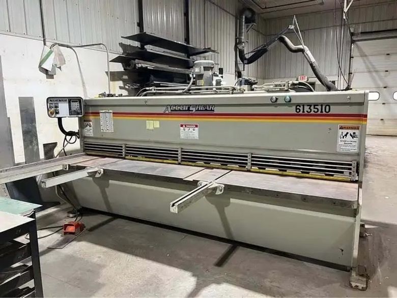 2003 Accurshear 613510 Hydraulic Power Squaring Shear (#5704)