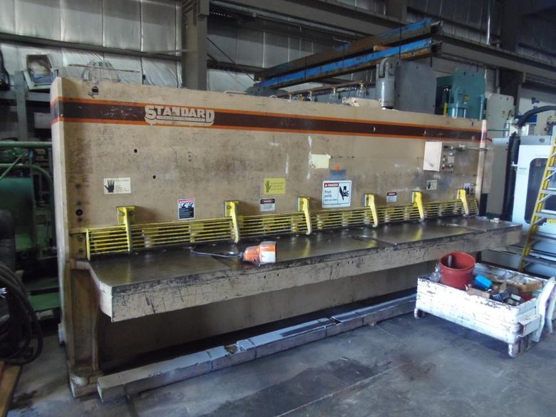 1/4" X 14' STANDARD HYDRAULIC SHEAR AS250-14, NEW 1993, FRONT OPERATED POWER BACK GAUGE, FLUSH F