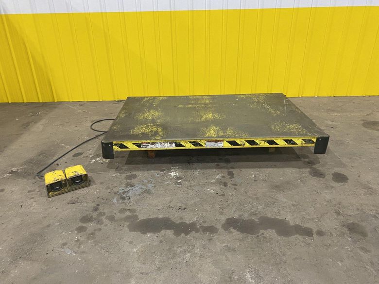 6,000 LB. MODEL LT3660, 48" X 72" TABLE ELECTRIC/HYDRAULIC SCISSOR LIFT TABLE: STOCK #19943