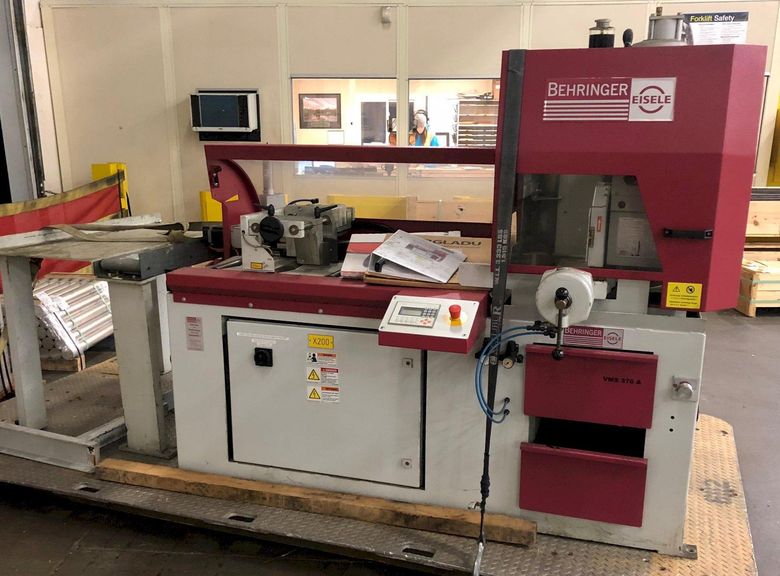7.8" X 3.9" BEHRINGER MODEL #VMS-370A CNC AUTOMATIC MITER CIRCULAR COLD SAW, NEW 2015: STOCK 121