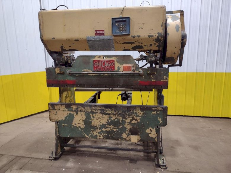 45 TON X 6' CHICAGO D&K MODEL #56-A MECHANICAL PRESS BRAKE WITH CNC BACK GAUGE: STOCK #19652