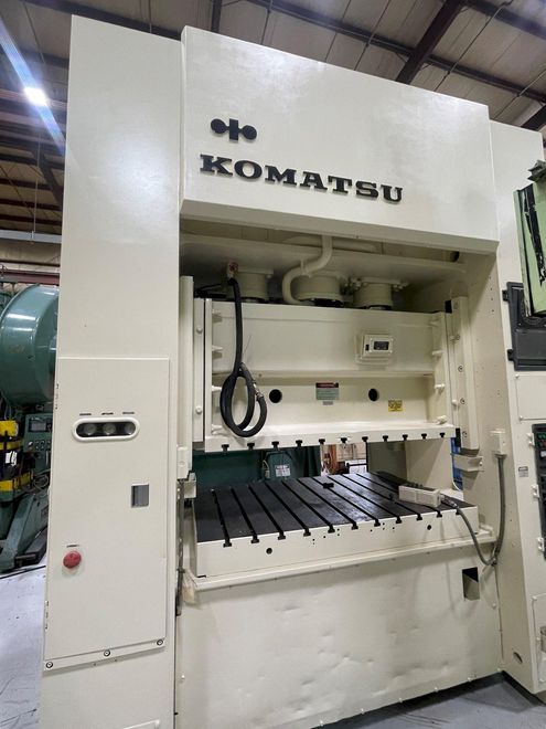 200-ton Komatsu Model E2M200 Straight Side High Speed Metal Stamping Press For Sale, 4.3" Stroke