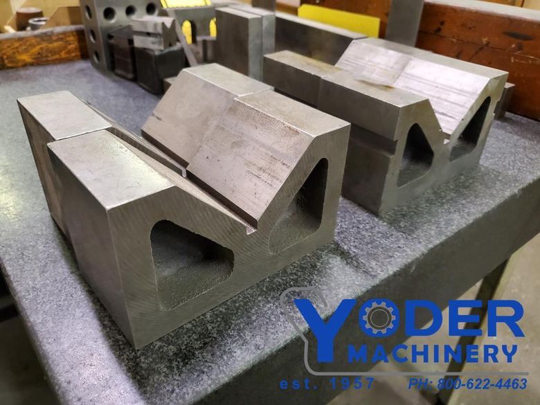 1 SET OF 6" X 3" SADDLE  V BLOCKS: BLOCK: STOCK #77840