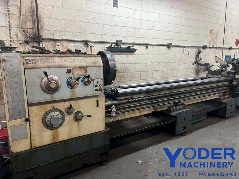 25" X 180" JIN LING MODEL 25180G GAP BED ENGINE LATHE: STOCK #77770