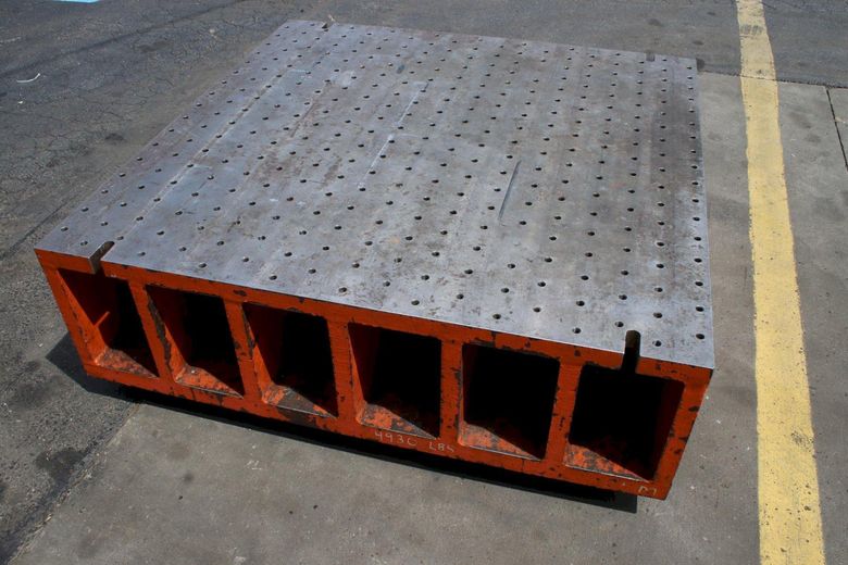 53-1/2" X 54" X 16" DRILLED & TAPPED PLATE: STOCK #76524