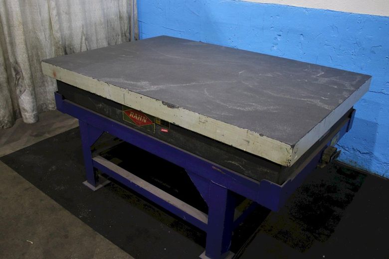 48" X 72" X 10" RAHN GRANITE TABLE ON STAND: STOCK #76220
