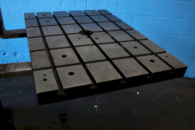 46-1/4" X 32-1/4" X 3" T SLOTTED BOLSTER PLATE: STOCK #75487