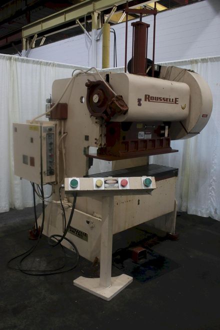 40 TON ROUSSELL DOUBLE CRANK GAP FRAME PRESS: STOCK #75133