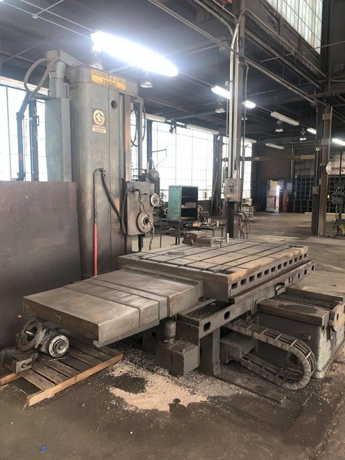4" GIDDINGS & LEWIS MODEL #70A-DP4-T HORIZONTAL TABLE TYPE BORING MILL HBM: STOCK 13393
