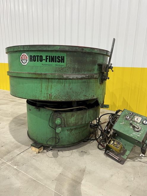 12 CU FT HAMMOND ROTO-FINISH MODEL #ST-12 ROTARY BOWL VIBRATORY PARTS DEBURRING FINISHER: STOCK