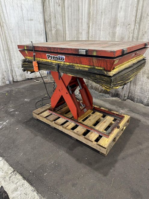 5400 LBS PRESTO HYDRAULIC SCISSORS LIFT TABLE: STOCK #77108